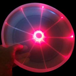 Фрисби светящийся розовый